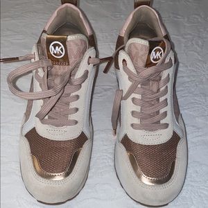 MK rose gold sneakers